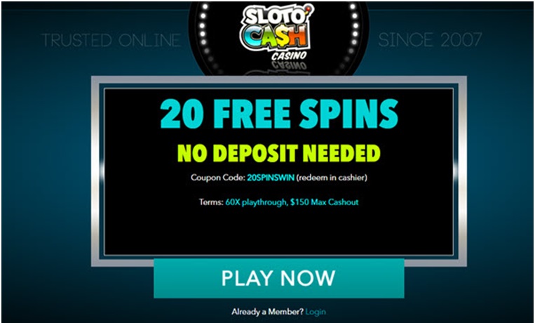 Slotocash casino No deposit bonus
