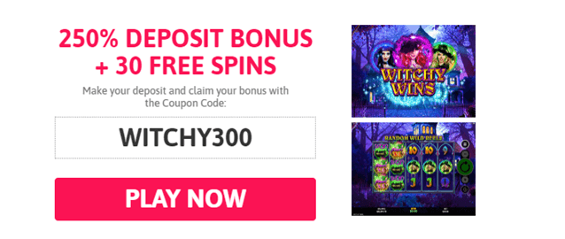 Slots of vegas coupon codes for Witchy Wins