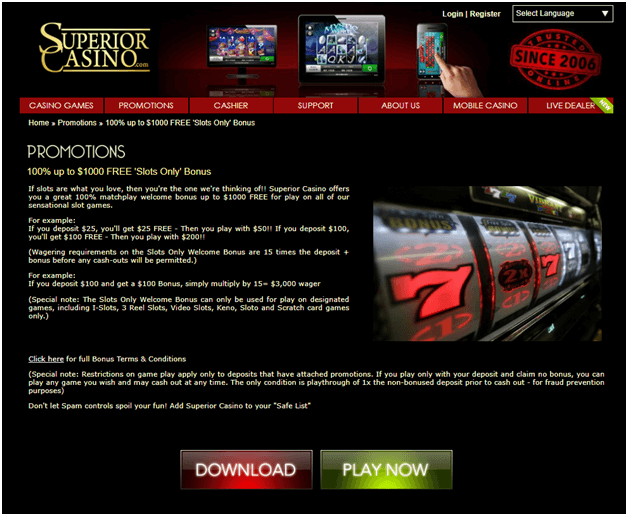 Slots only Bonus