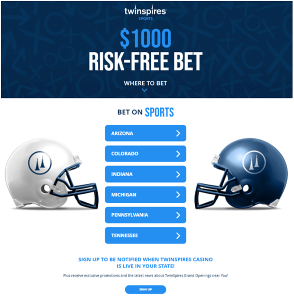 Sports betting at Twinspires Casino