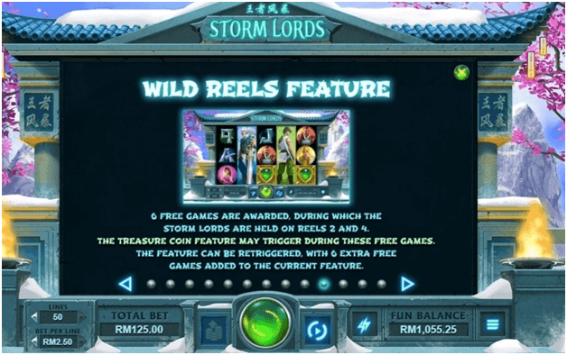 Storm Lords new slot game with Wild reels feature