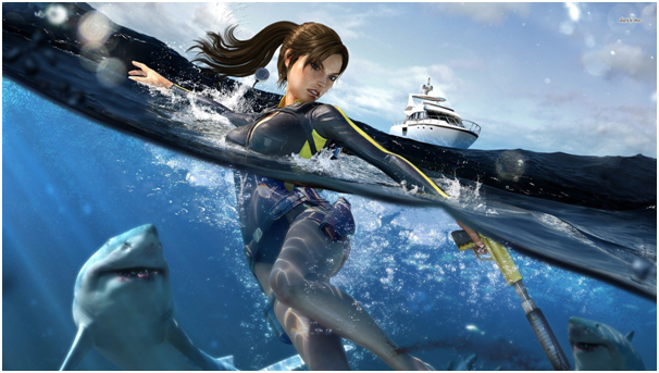 Tomb Raider 2 water video game