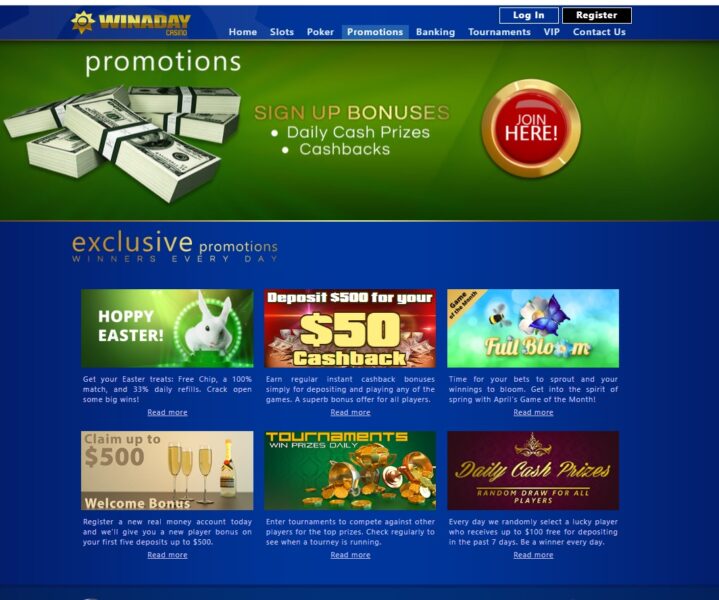 Win A Day Casino Best welcome bonuses
