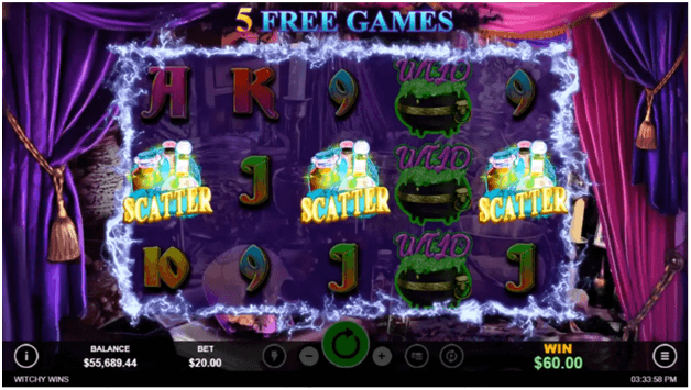 Witchy wins slot features- free games