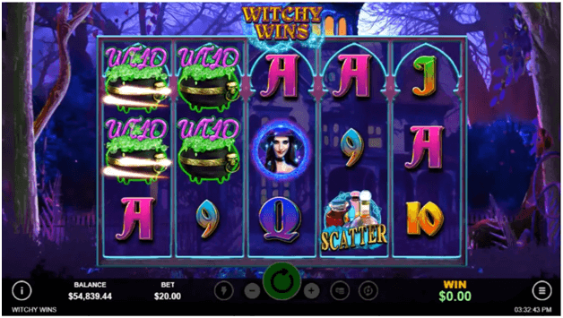 Witchy wins slot features