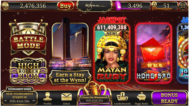 Slot machines at Wynn app