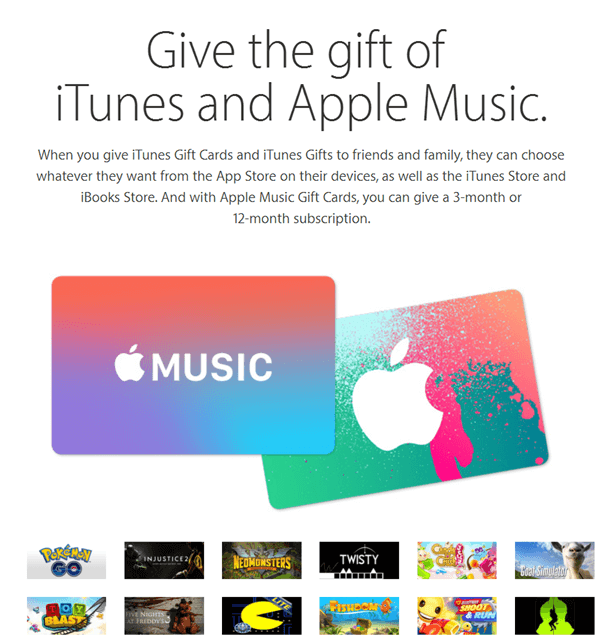 iTune gift cards