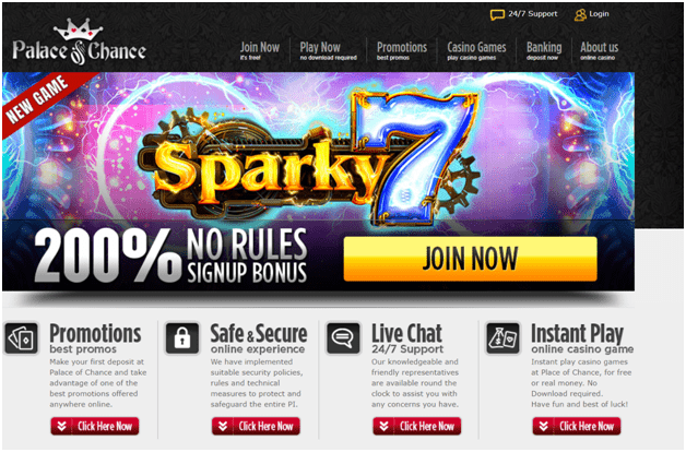 palace of chance online casino