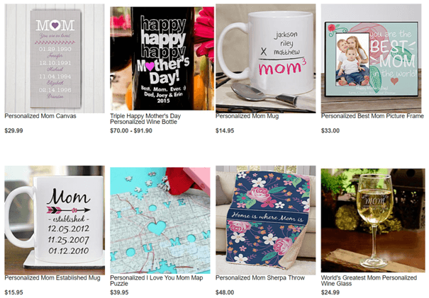 Personaize gifts for you mom