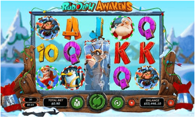 Rudolph Awakens slots features