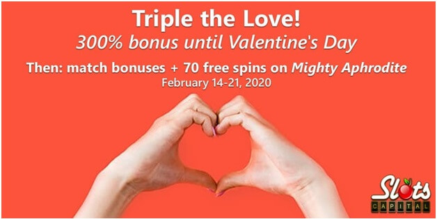 Slots capital Valentine day promo