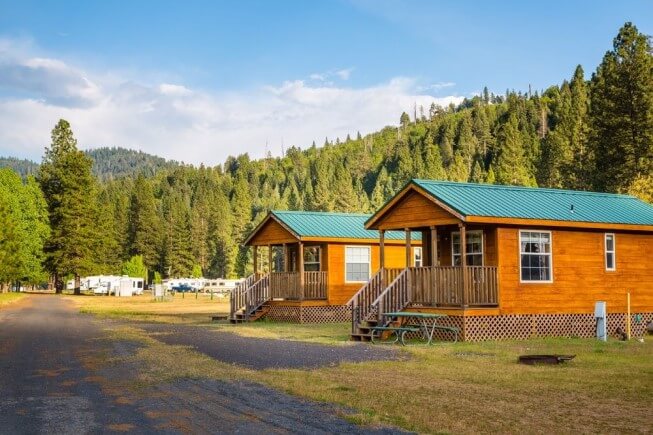 yurts at Yosemite Lakes RV park